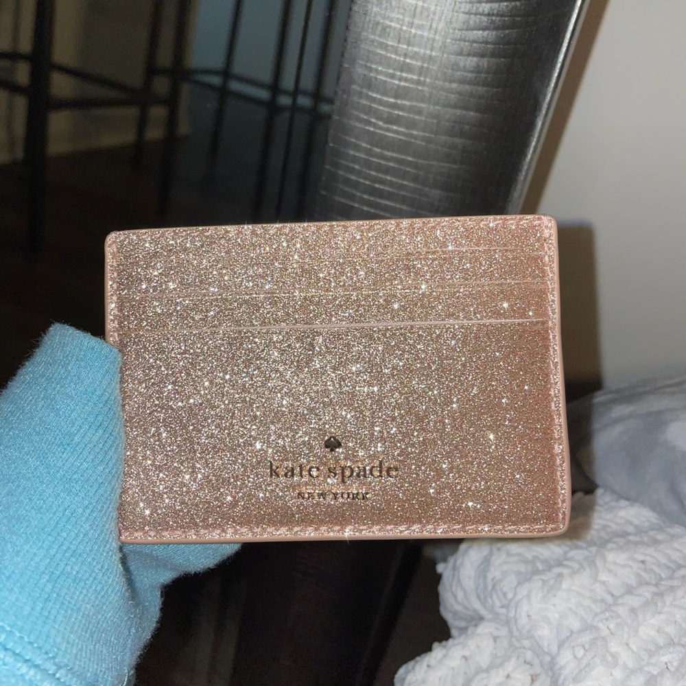 Kate Spade small slim joeley card holder rose gold